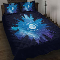 Perseid Meteor Shower Quilt Bed Set Starry Sky Above The Trees