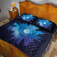 Perseid Meteor Shower Quilt Bed Set Starry Sky Above The Trees