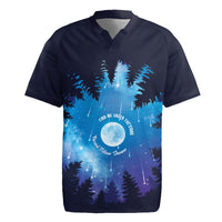 Perseid Meteor Shower Rugby Jersey Starry Sky Above The Trees