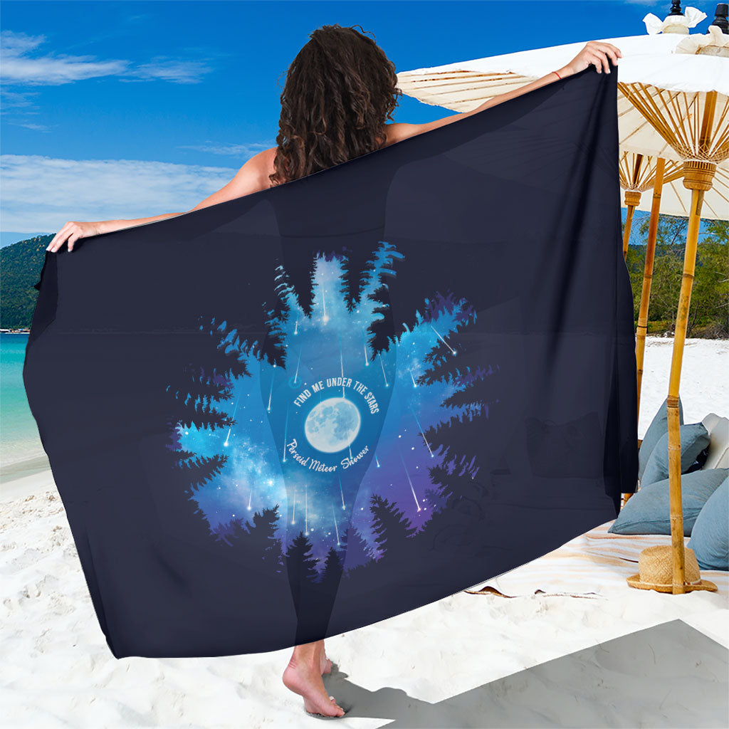 Perseid Meteor Shower Sarong Starry Sky Above The Trees