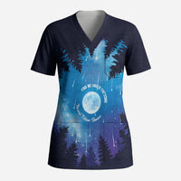Perseid Meteor Shower Scrub Top Starry Sky Above The Trees