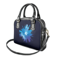 Perseid Meteor Shower Shoulder Handbag Starry Sky Above The Trees