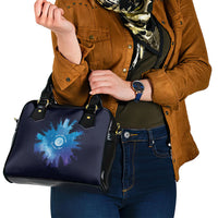 Perseid Meteor Shower Shoulder Handbag Starry Sky Above The Trees