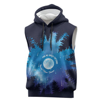 Perseid Meteor Shower Sleeveless Hoodie Starry Sky Above The Trees