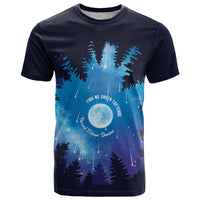 Perseid Meteor Shower T Shirt Starry Sky Above The Trees