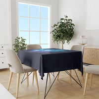 Perseid Meteor Shower Tablecloth Starry Sky Above The Trees