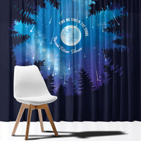 Perseid Meteor Shower Window Curtain Starry Sky Above The Trees