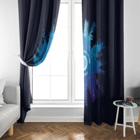Perseid Meteor Shower Window Curtain Starry Sky Above The Trees