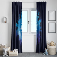 Perseid Meteor Shower Window Curtain Starry Sky Above The Trees
