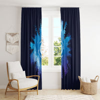Perseid Meteor Shower Window Curtain Starry Sky Above The Trees