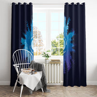 Perseid Meteor Shower Window Curtain Starry Sky Above The Trees