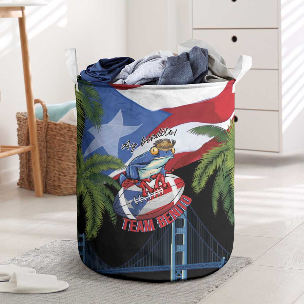 Ay Bendito! Benito Bowl Proud Boricua Laundry Basket