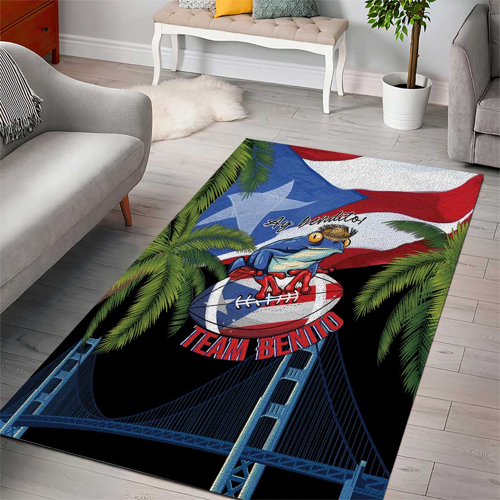 Ay Bendito! Benito Bowl Proud Boricua Area Rug