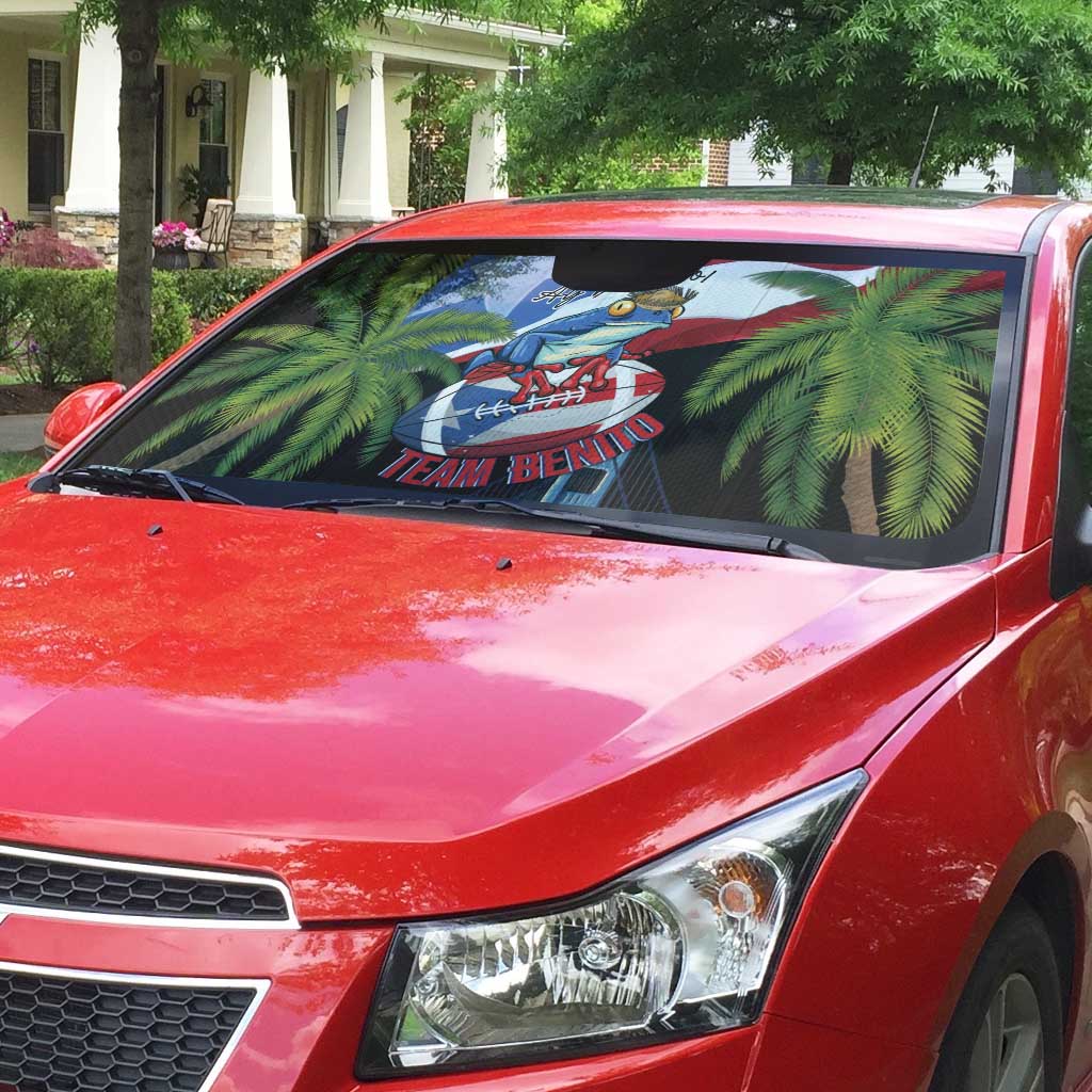 Ay Bendito! Benito Bowl Proud Boricua Auto Sun Shade