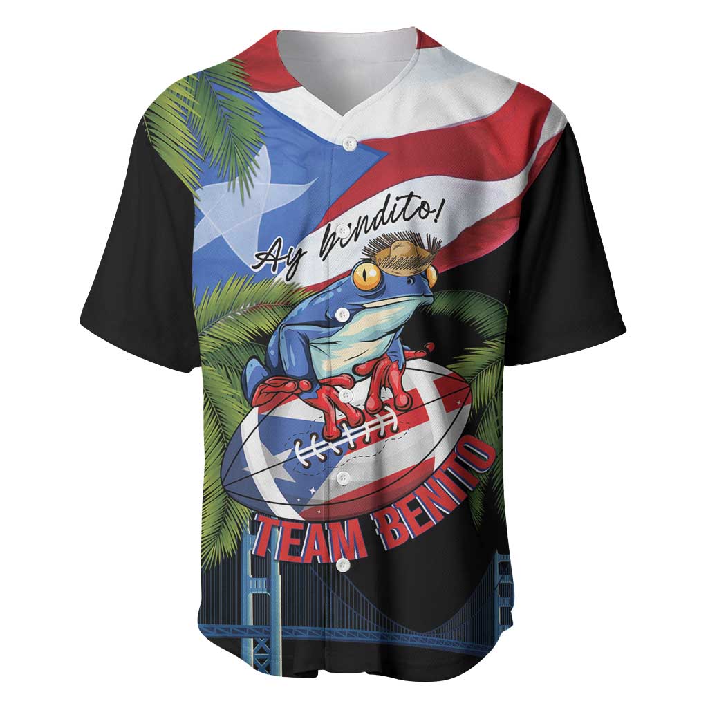 Ay Bendito! Benito Bowl Proud Boricua Baseball Jersey