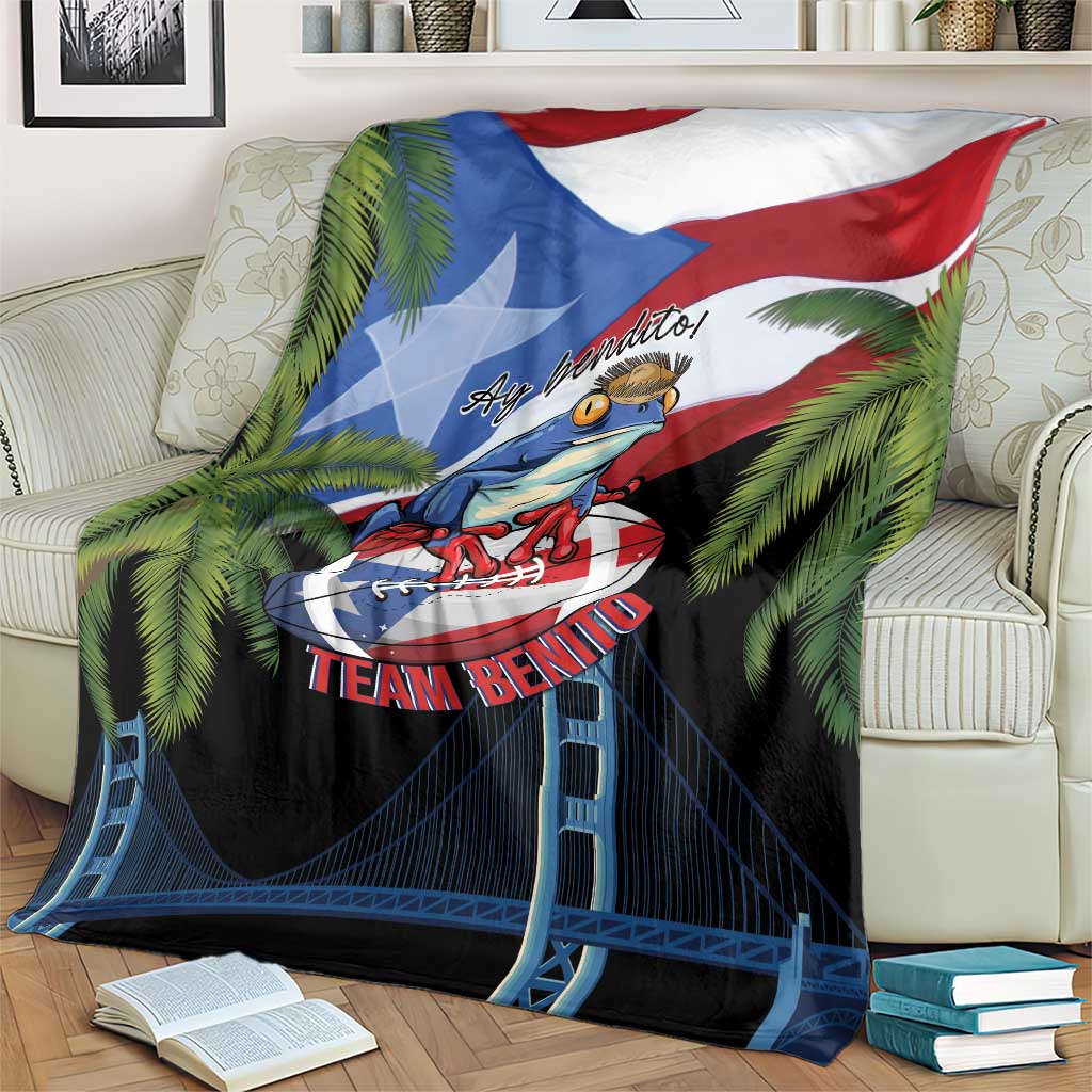 Ay Bendito! Benito Bowl Proud Boricua Blanket