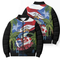 Ay Bendito! Benito Bowl Proud Boricua Bomber Puffer Jacket