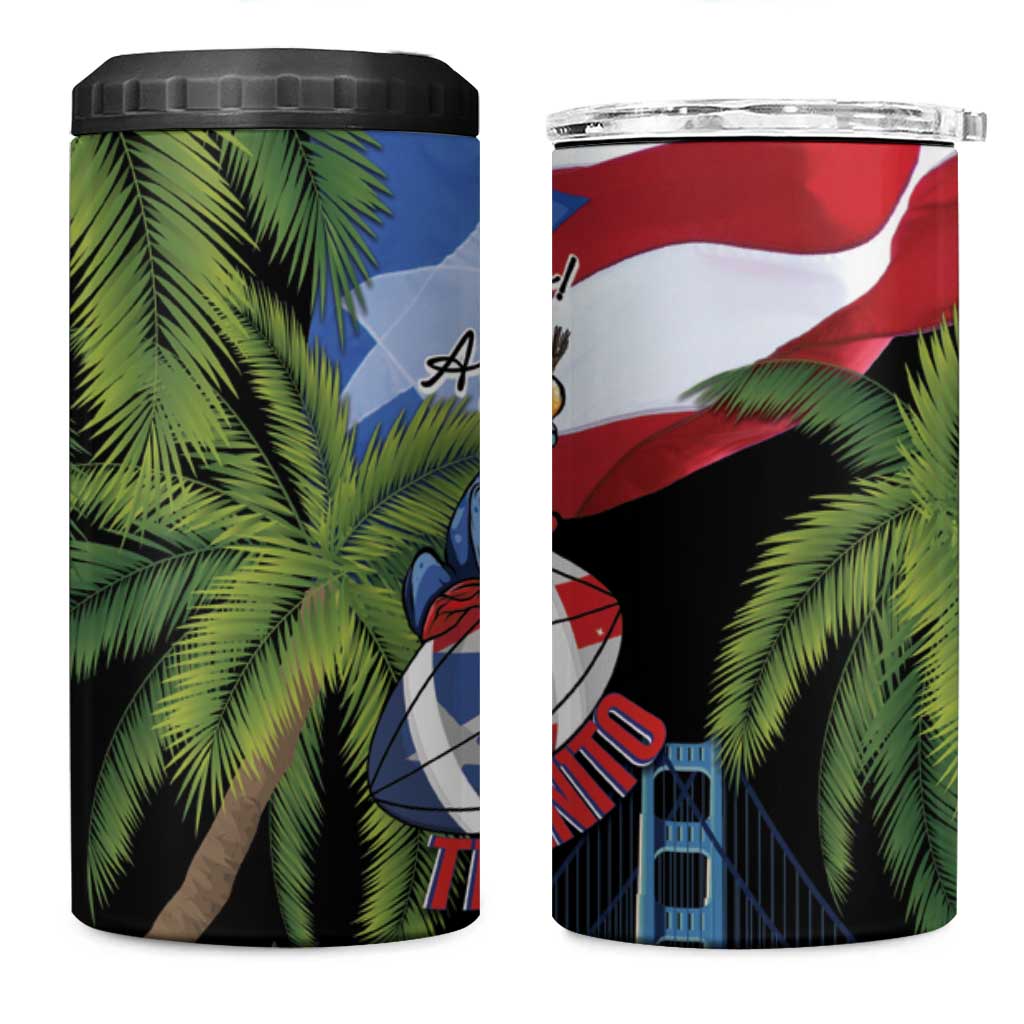 Ay Bendito! Benito Bowl Proud Boricua 4 in 1 Can Cooler Tumbler