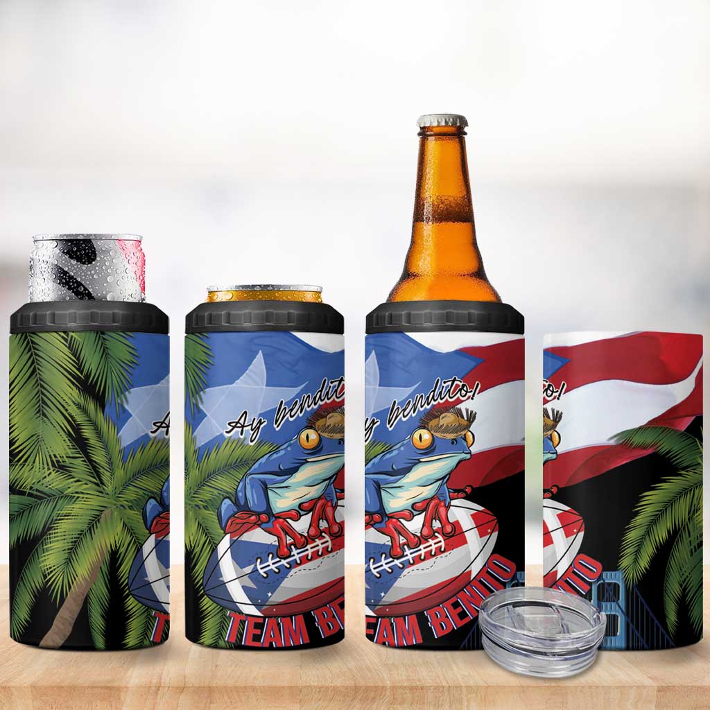 Ay Bendito! Benito Bowl Proud Boricua 4 in 1 Can Cooler Tumbler