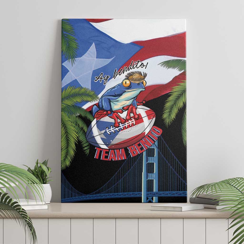 Ay Bendito! Benito Bowl Proud Boricua Canvas Wall Art
