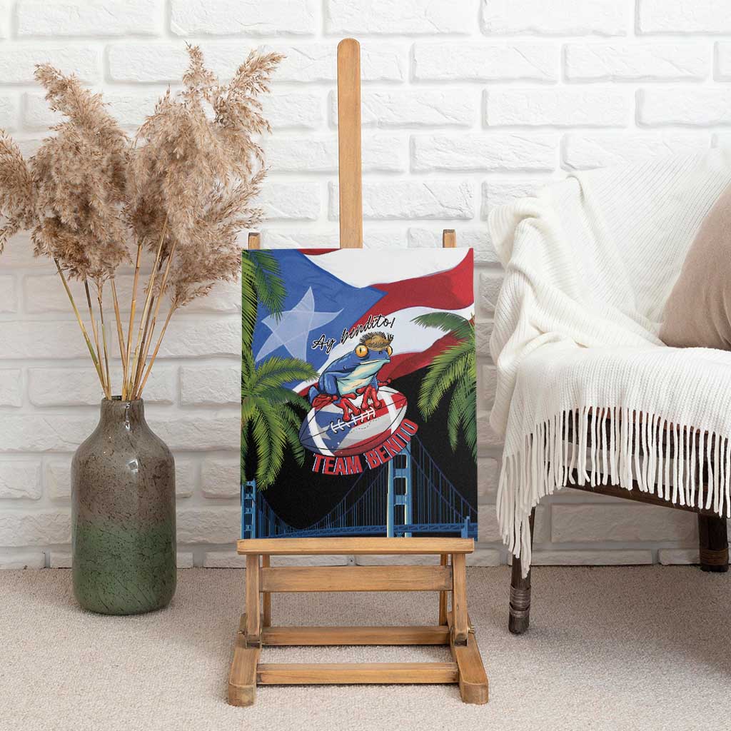 Ay Bendito! Benito Bowl Proud Boricua Canvas Wall Art