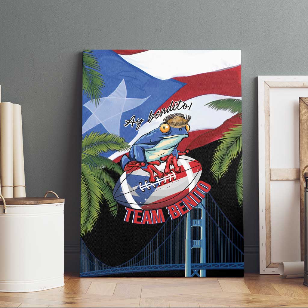 Ay Bendito! Benito Bowl Proud Boricua Canvas Wall Art