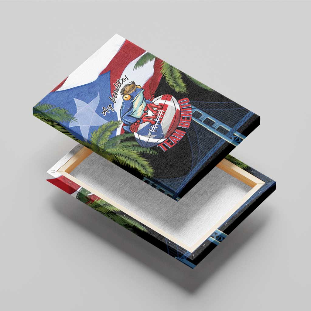 Ay Bendito! Benito Bowl Proud Boricua Canvas Wall Art