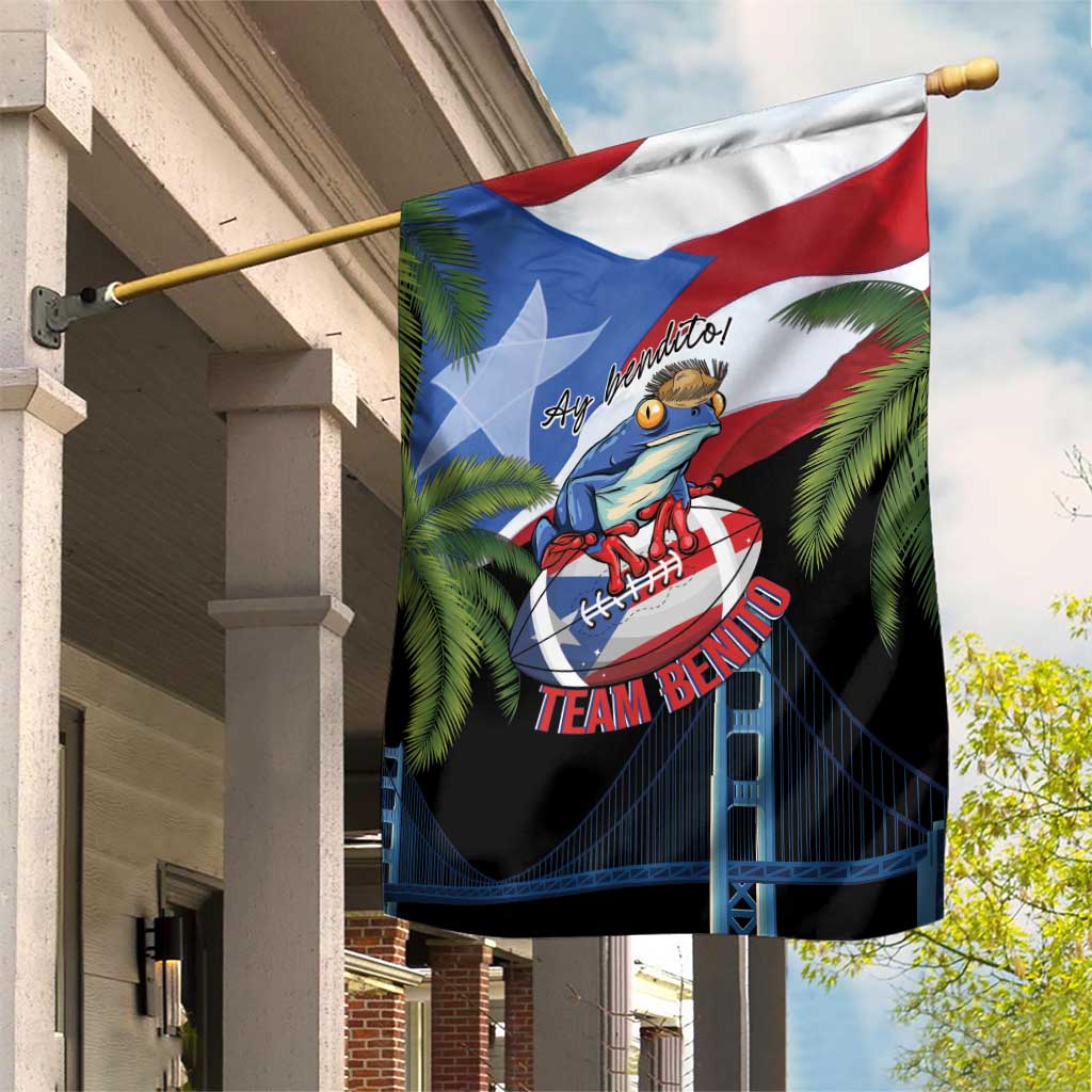 Ay Bendito! Benito Bowl Proud Boricua Garden Flag
