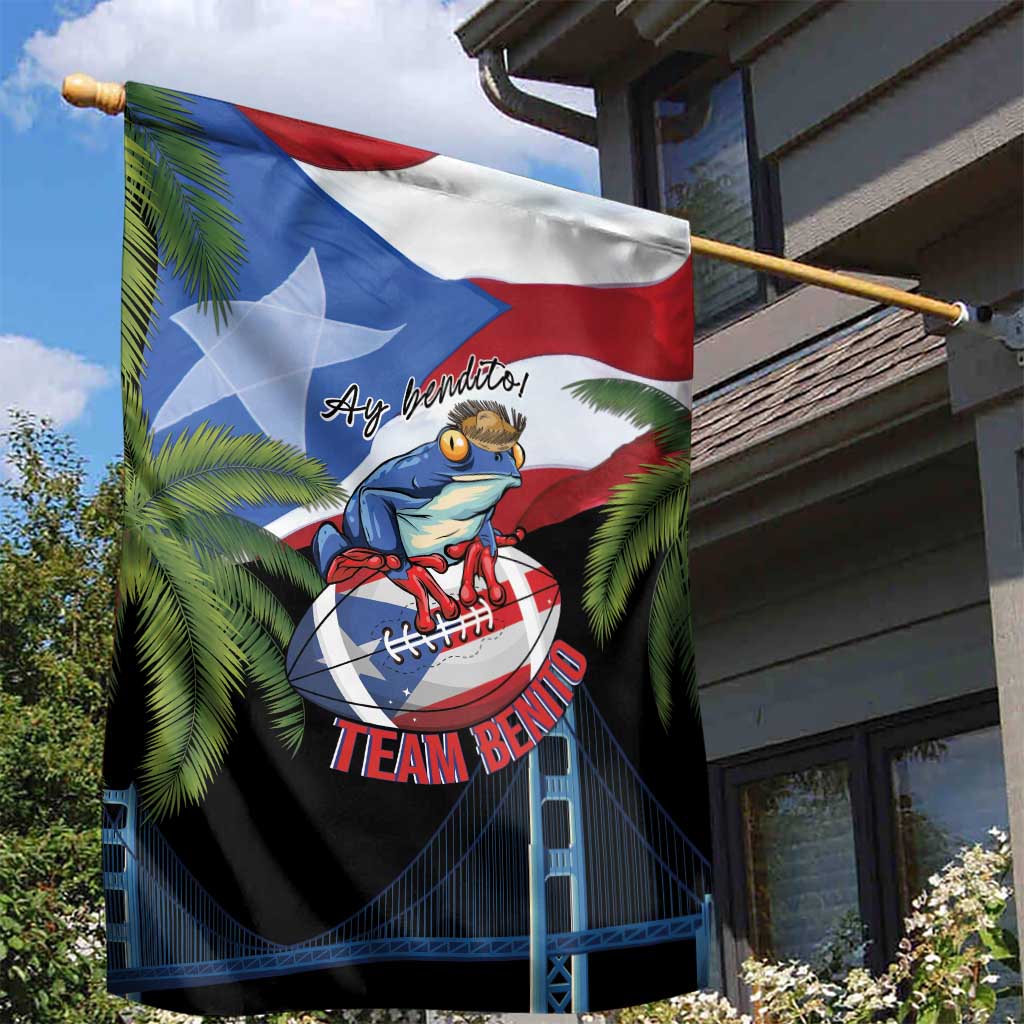 Ay Bendito! Benito Bowl Proud Boricua Garden Flag