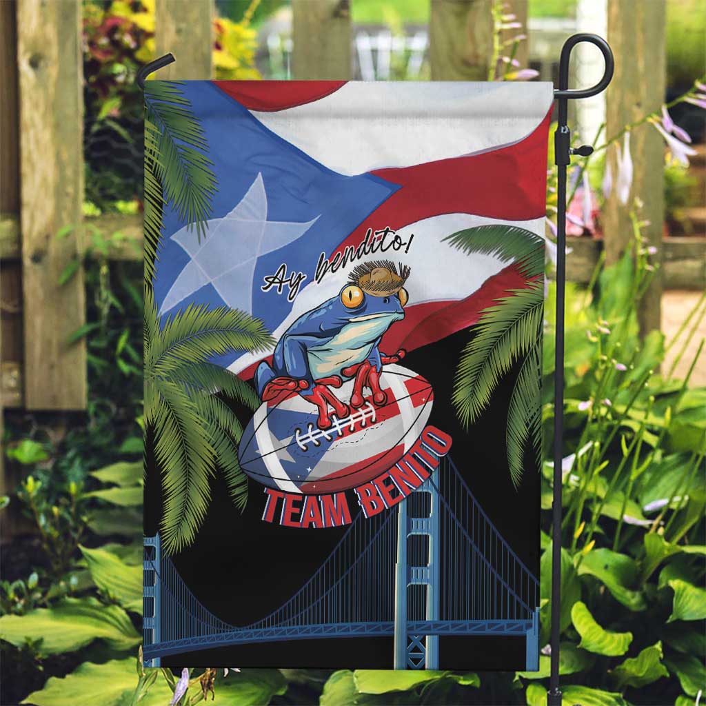Ay Bendito! Benito Bowl Proud Boricua Garden Flag