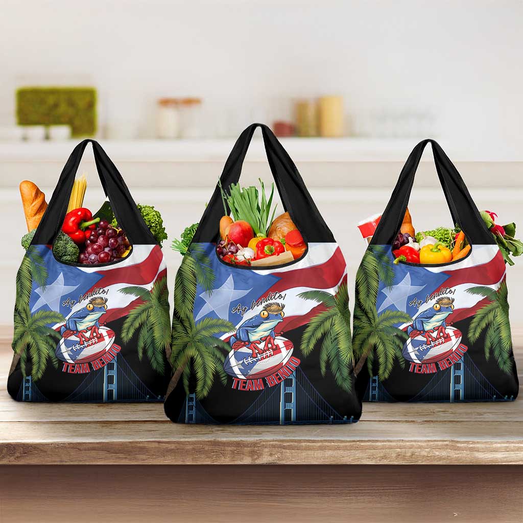 Ay Bendito! Benito Bowl Proud Boricua Grocery Bag
