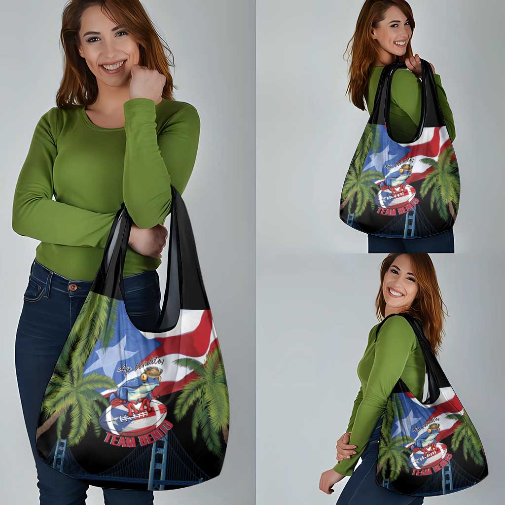 Ay Bendito! Benito Bowl Proud Boricua Grocery Bag