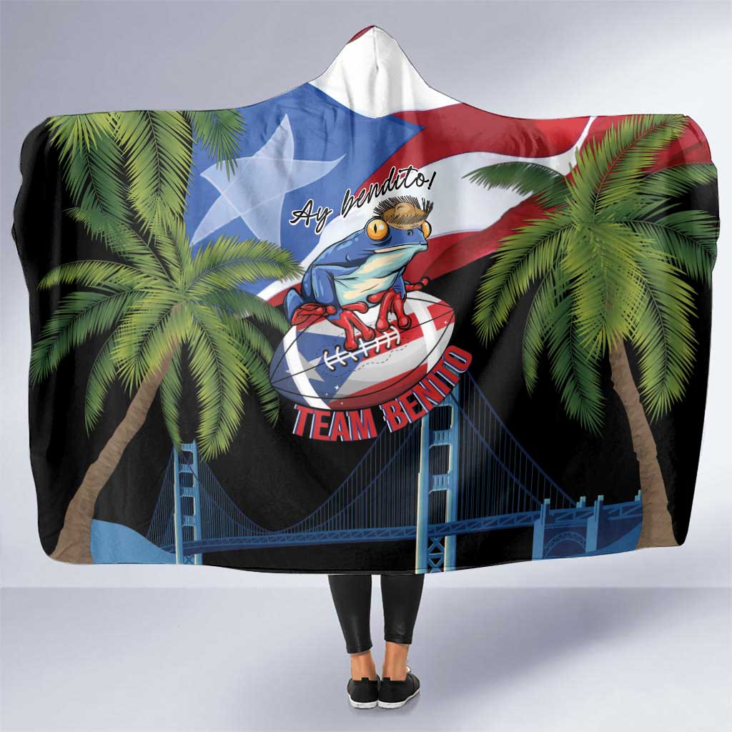 Ay Bendito! Benito Bowl Proud Boricua Hooded Blanket