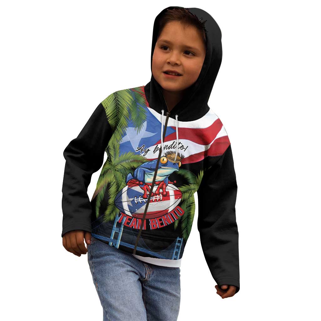 Ay Bendito! Benito Bowl Proud Boricua Kid Hoodie