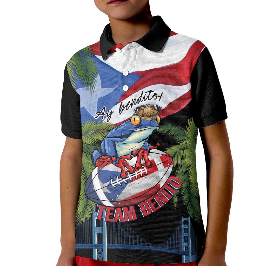 Ay Bendito! Benito Bowl Proud Boricua Kid Polo Shirt