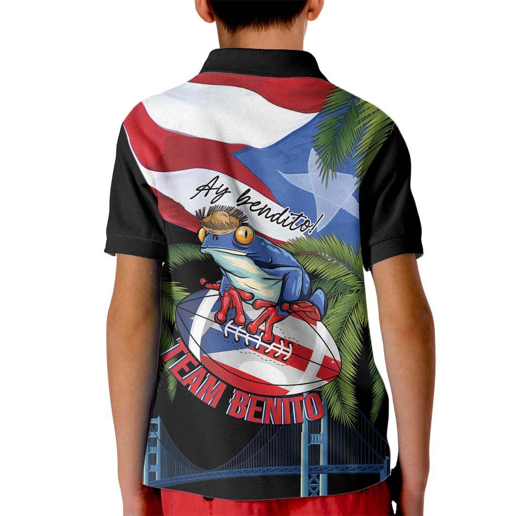 Ay Bendito! Benito Bowl Proud Boricua Kid Polo Shirt