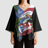 Ay Bendito! Benito Bowl Proud Boricua Kimono Sleeve Blouse