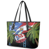 Ay Bendito! Benito Bowl Proud Boricua Leather Tote Bag