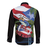 Ay Bendito! Benito Bowl Proud Boricua Long Sleeve Button Shirt