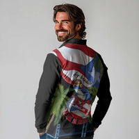 Ay Bendito! Benito Bowl Proud Boricua Long Sleeve Polo Shirt