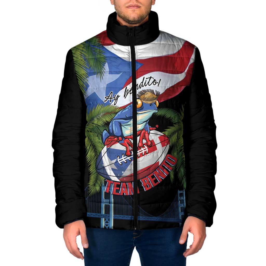 Ay Bendito! Benito Bowl Proud Boricua Padded Jacket