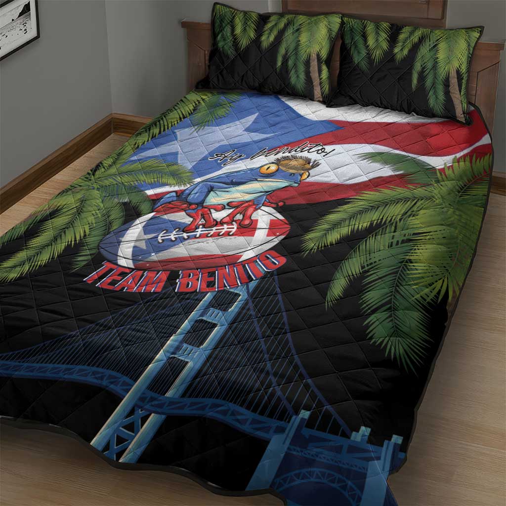 Ay Bendito! Benito Bowl Proud Boricua Quilt Bed Set