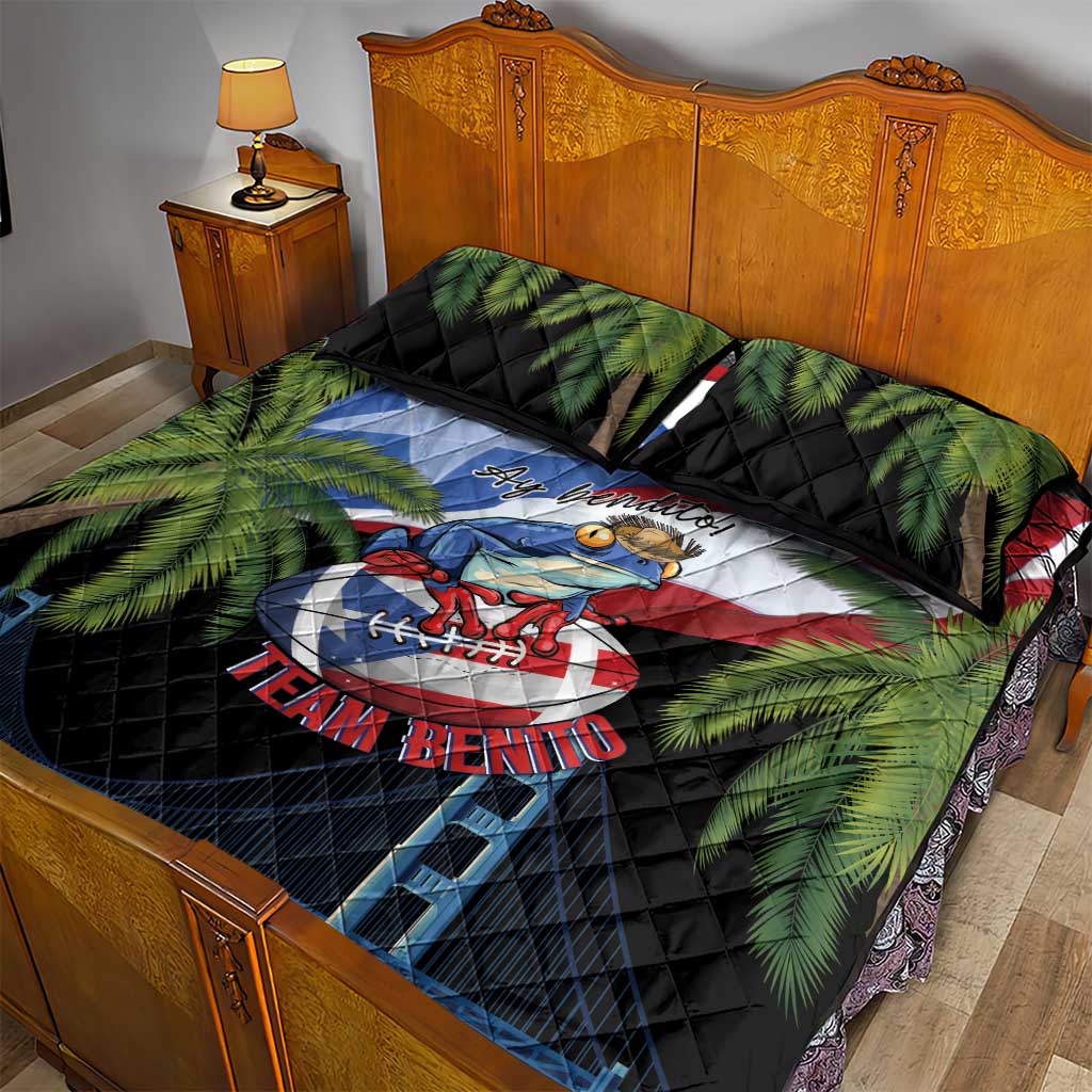 Ay Bendito! Benito Bowl Proud Boricua Quilt Bed Set