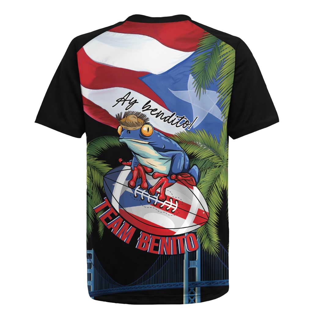 Ay Bendito! Benito Bowl Proud Boricua Rugby Jersey