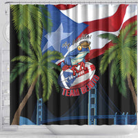 Ay Bendito! Benito Bowl Proud Boricua Shower Curtain