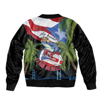 Ay Bendito! Benito Bowl Proud Boricua Sleeve Zip Bomber Jacket