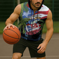 Ay Bendito! Benito Bowl Proud Boricua Sleeveless Zip Hoodie