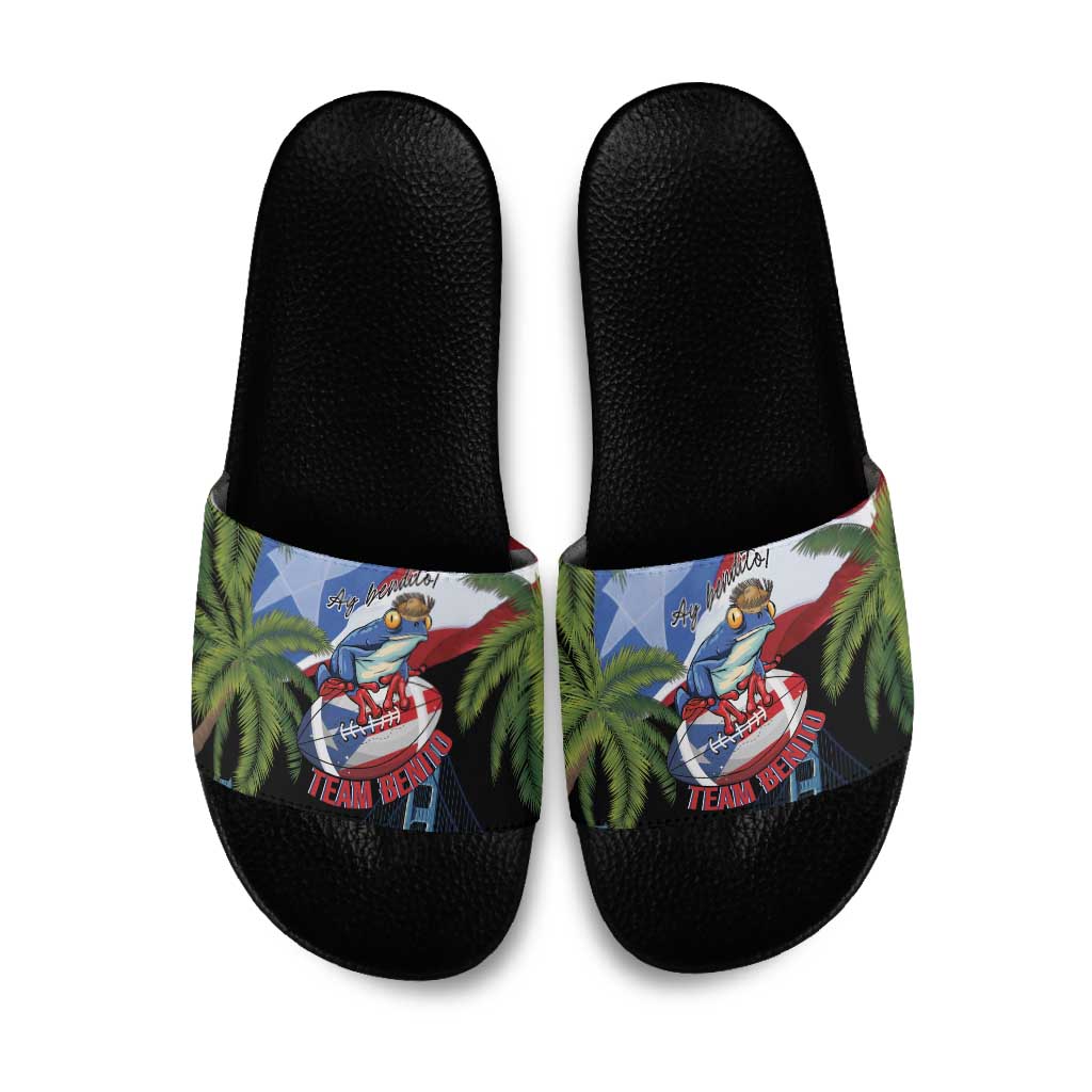 Ay Bendito! Benito Bowl Proud Boricua Slide Sandals