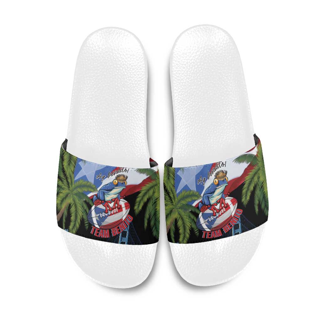 Ay Bendito! Benito Bowl Proud Boricua Slide Sandals