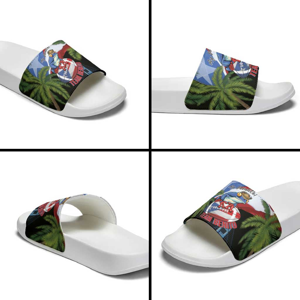 Ay Bendito! Benito Bowl Proud Boricua Slide Sandals
